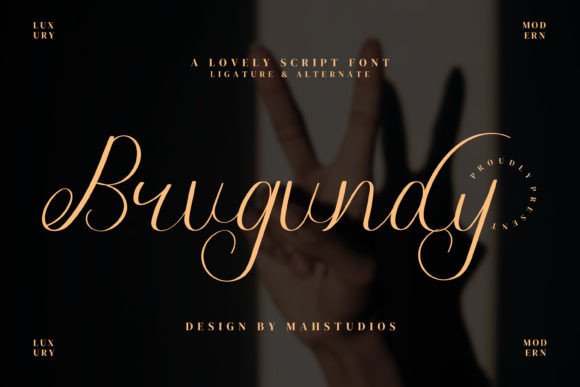 Brugundy Font: Elegant Script for Digital Design