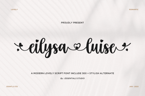 Eilysa Luise Font for Creative Projects