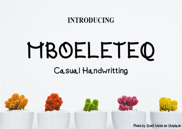 Mboeleteq: A Modern Handwriting Script Font