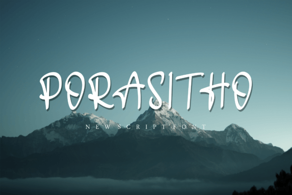 Porasitho: A Modern Handwritten Font