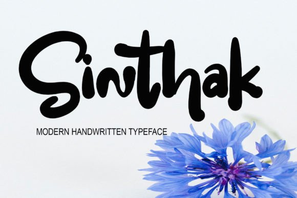Sinthak: A Handwritten Brush Script Font