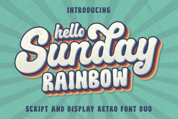 Sunday Rainbow Font