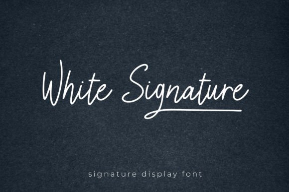 White Signature Font for Business Branding